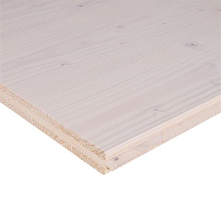 3-Schicht Paneele Fichte B/C N+K transp. weiss